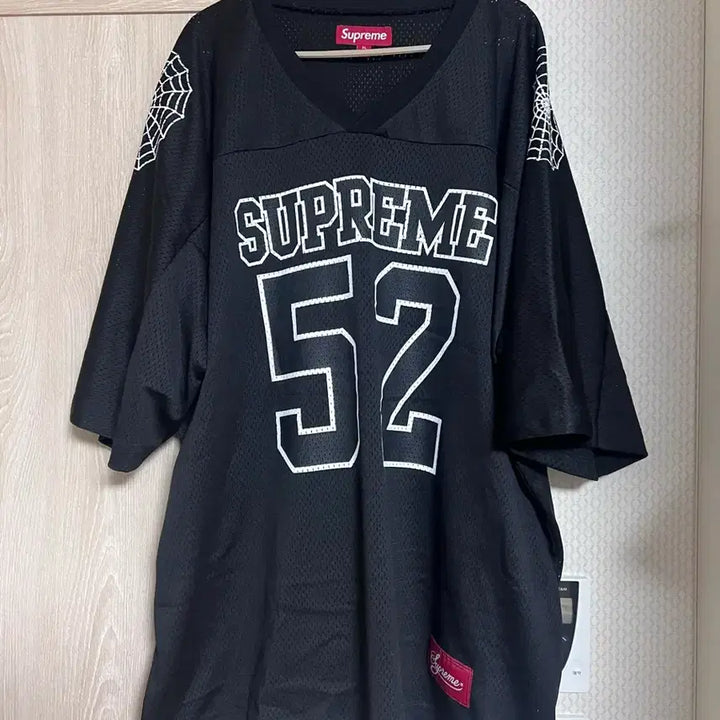 [BUNJANG] Supreme 24SS Spider Web Football Jersey Black / 24ss 슈프림 스파이더 웹 풋볼 져지 블랙