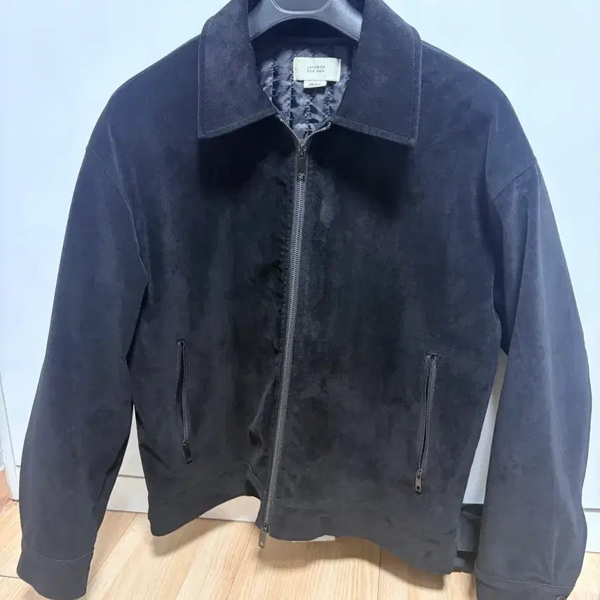 [BUNJANG] Lafhstore Black Oversized Suede Blouson Jacket / 라퍼지스토어 M사이즈 버핑레더오버핏 블루종 스웨이드 블랙