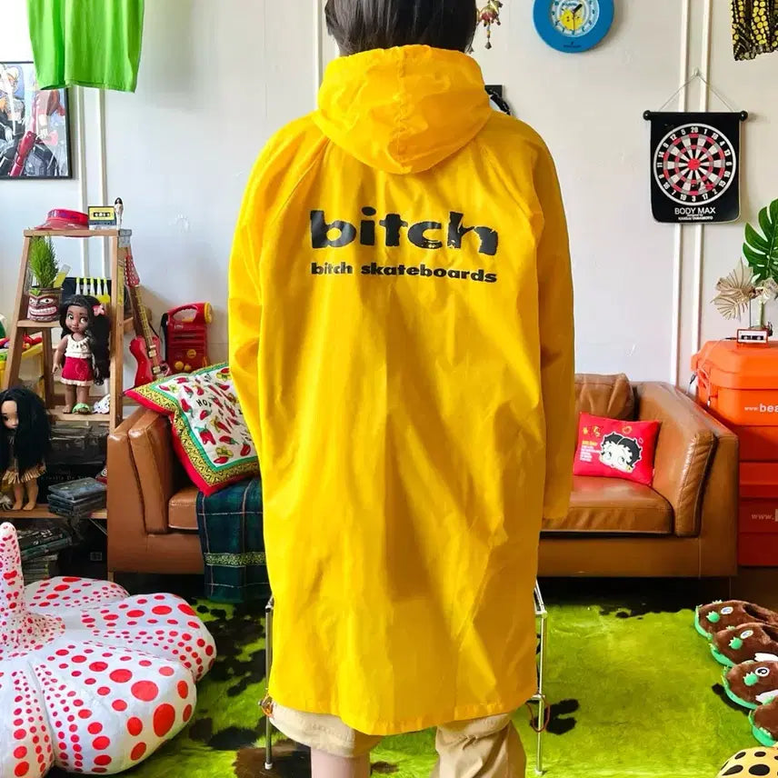 [BUNJANG] Bitch Skateboards 90s Vintage Raincoat / 90s Bitch Skateboards 비치 스케이드보드 빈티지 레인코트