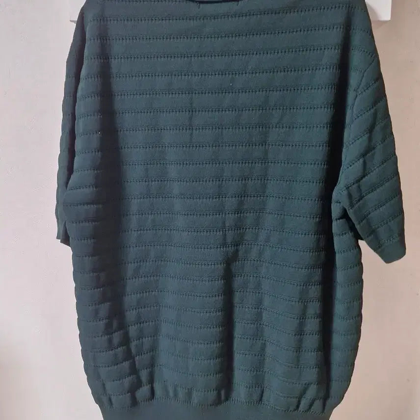 [BUNJANG] TIME Green Short Sleeve Knit Shirt / TIME 타임 그린 반팔 니트 셔츠