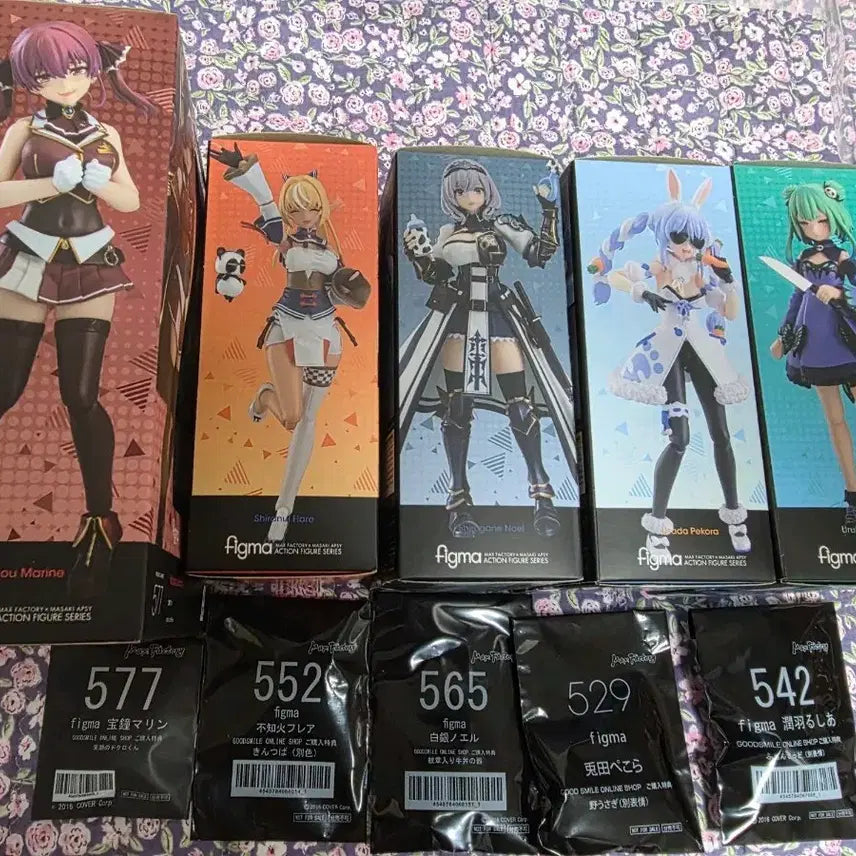[BUNJANG] Hololive Production Figma Figures Set (Marine, Noel, Pekora, Rushia, Flare) - POB Included / figma 홀로라이브 (마린/노엘/페코라/루시아/플레어) 특전포함 일괄