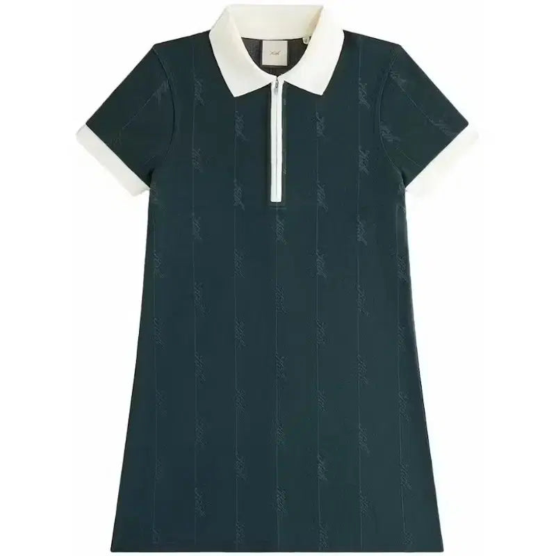 [BUNJANG] Kith Taylen Pique Logo Knit Dress - Deep Green / (새제품)키스kith Taylen Pique Logo knit dress