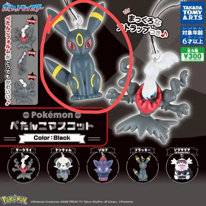 [BUNJANG] Pokemon Squishy Mascot Gacha Umbreon / 포켓몬 납작 페탄코 마스코트 가챠 블래키