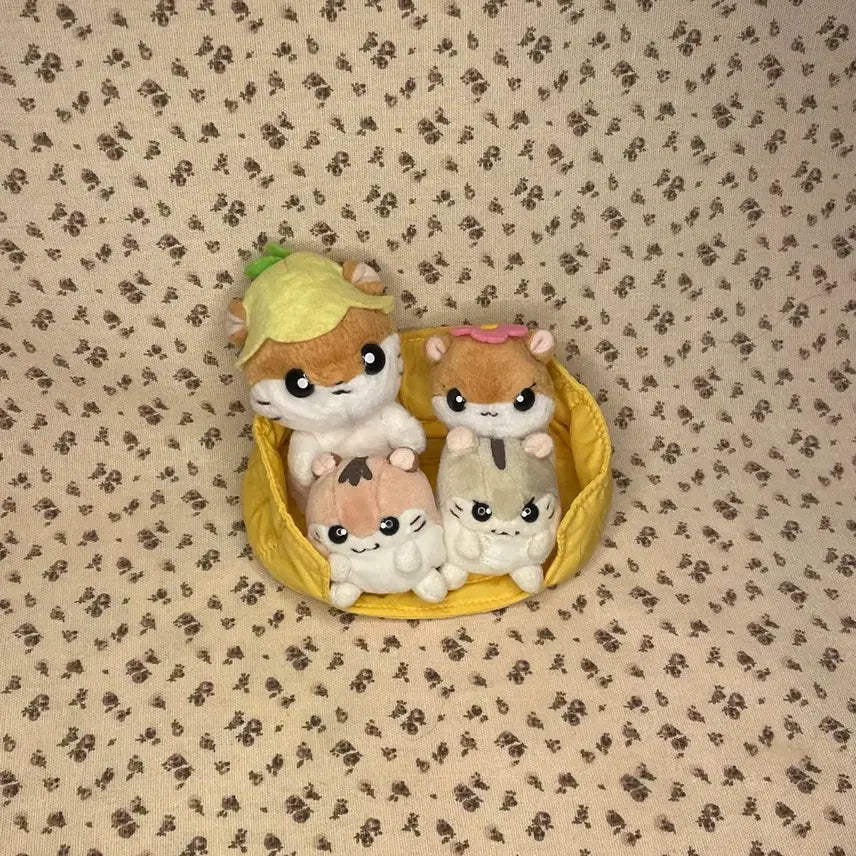 [BUNJANG] Vintage Korokoro Kuriring Hamster Family Plush Set / 고전 코로코로 쿠리링 인형 빈티지 햄스터 가족 패밀리 아기