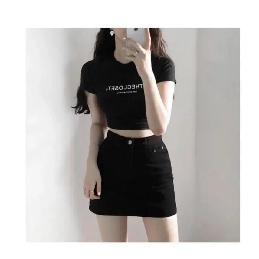 [BUNJANG] In The Closet Mini Skirt Black / 인더클로젯 미니 스커트 블랙