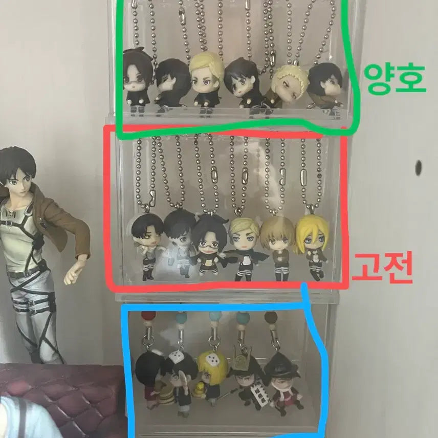 [BUNJANG] Attack on Titan Gacha Figures - Levi, Eren, Erwin, Mikasa, Jean, Reiner / 진격거 스윙,대롱,지역 가챠 리바이 청소 에렌 엘빈 미카사 쟝 라이너