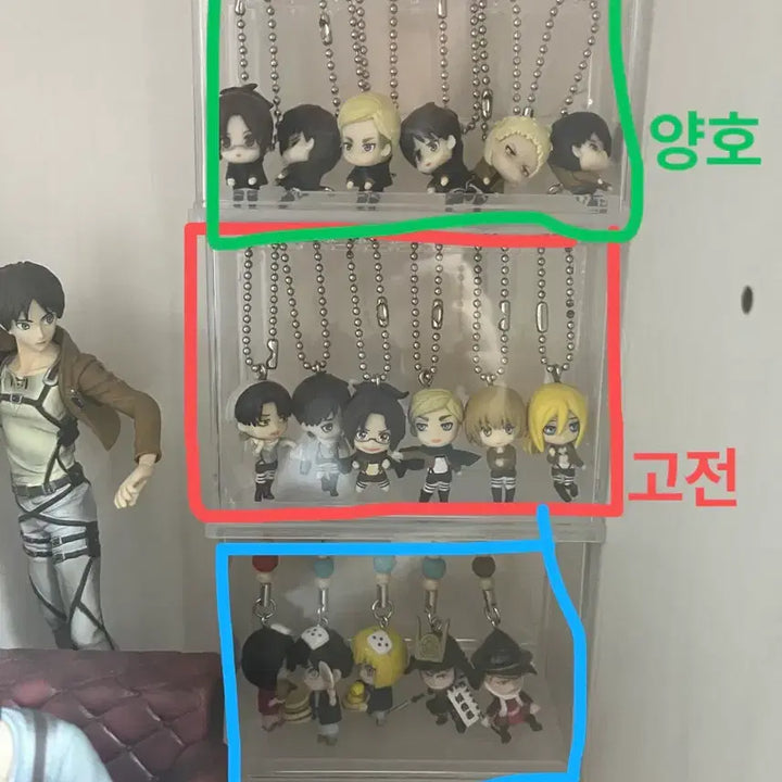 [BUNJANG] Attack on Titan Gacha Figures - Levi, Eren, Erwin, Mikasa, Jean, Reiner / 진격거 스윙,대롱,지역 가챠 리바이 청소 에렌 엘빈 미카사 쟝 라이너