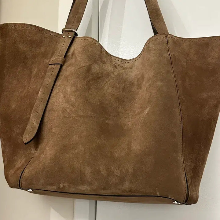[BUNJANG] Max Mara Suede Brown Shoulder Bag / 막스마라 스웨이드 브라운 숄더백