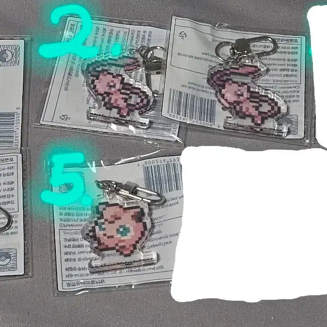 [BUNJANG] Pokemon Dot Acrylic Keychain Charm - Charmander, Bulbasaur, Mew, Jigglypuff, Meowth / 포켓몬 도트 아크릴 키링 파이리 이상해씨 뮤 푸린 나옹