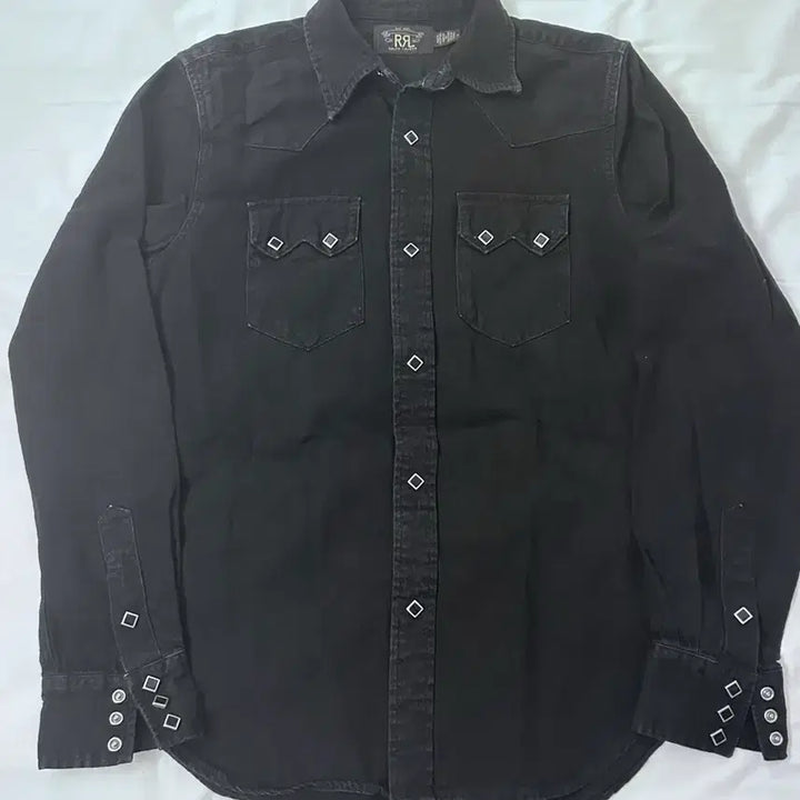[BUNJANG] RRL Double RL Black Denim Western Shirt / RRL 더블알엘 블랙 데님 웨스턴 셔츠 M