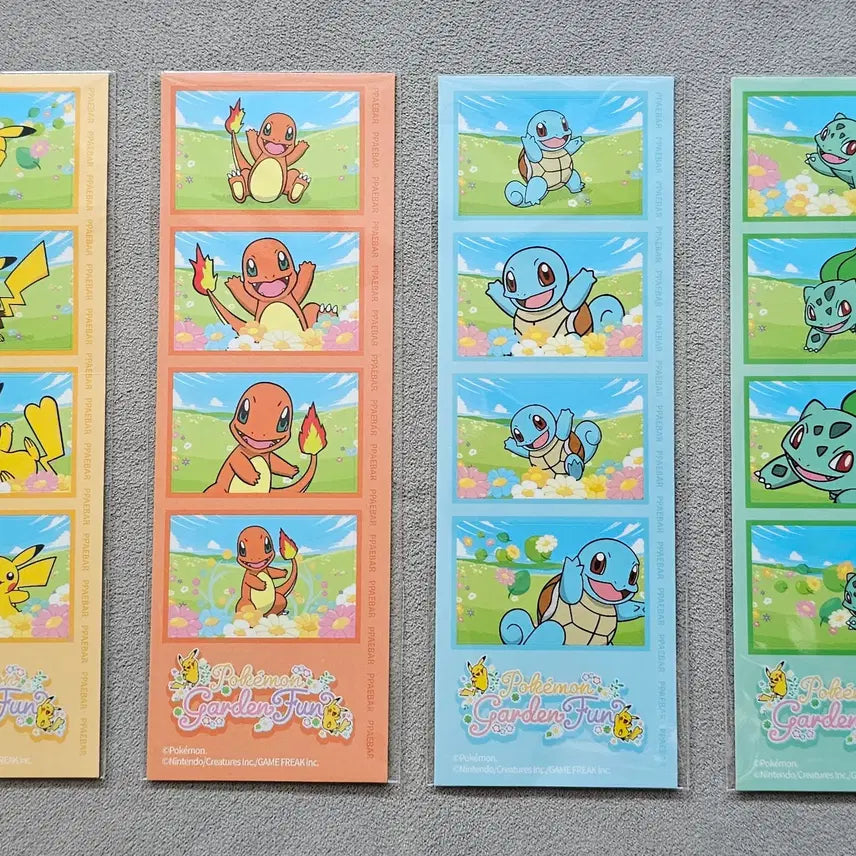 [BUNJANG] Pokemon Four Cut Photo Set Pikachu, Charmander, Squirtle, Bulbasaur / 포켓몬스터 올리브영 네컷 인생네컷 4종 피카츄 파이리 꼬부기 이상해씨