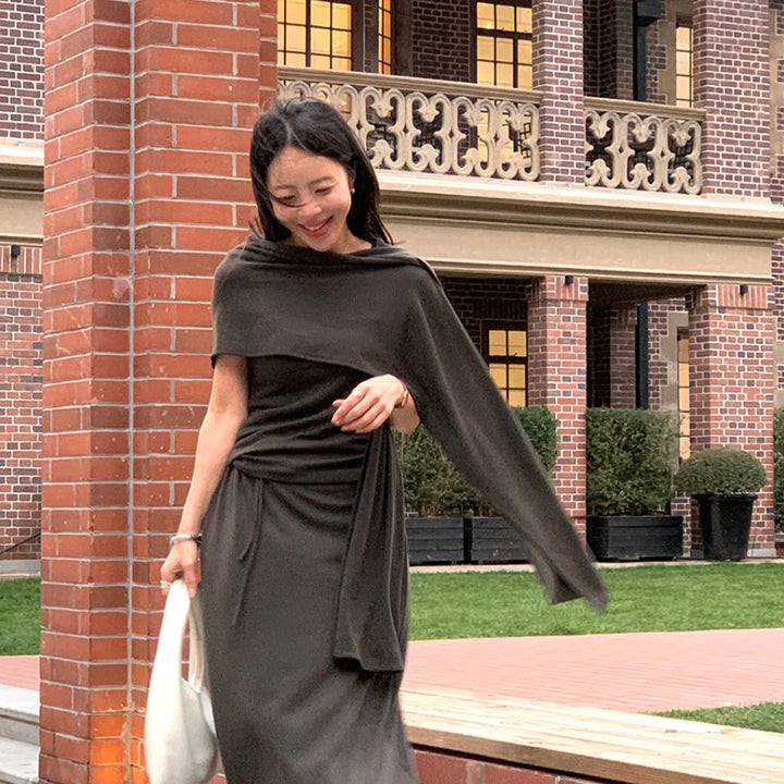 [BUNJANG] Around You Rave Banding Skirt Rave Cap Sleeve Shawl Set Charcoal M New / 어라운드율 레이브밴딩스커트 레이브캡슬리브숄세트 차콜m 새상품 세트/단품