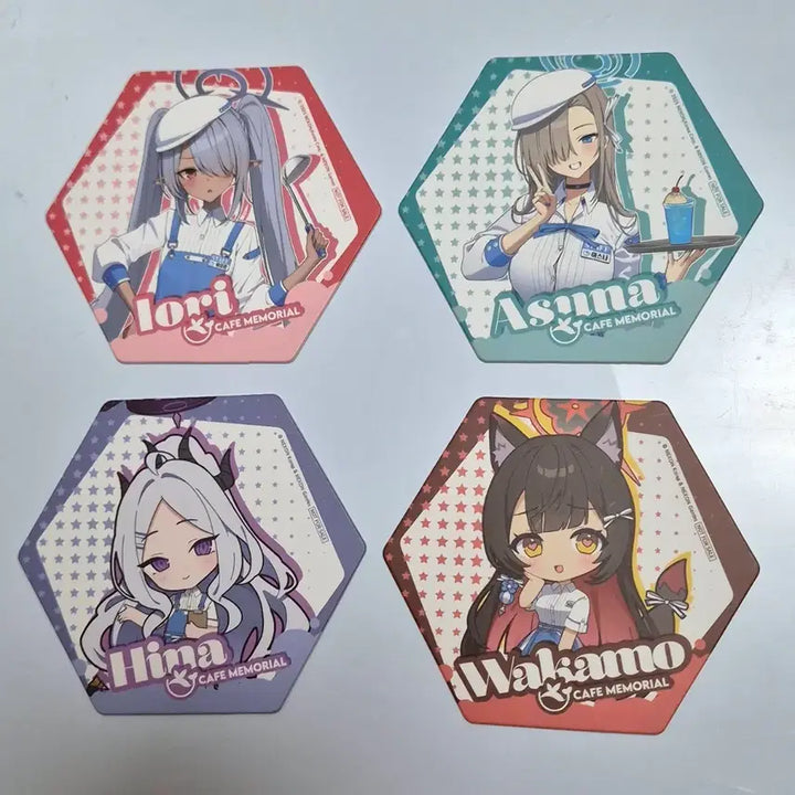 [BUNJANG] Blue Archive Cafe Memorial Coaster Set (Hina, Wakamo, Asuna, Iori) / 블루 아카이브 카페 메모리얼 코스터 (히나 와카모 아스나 이오리)