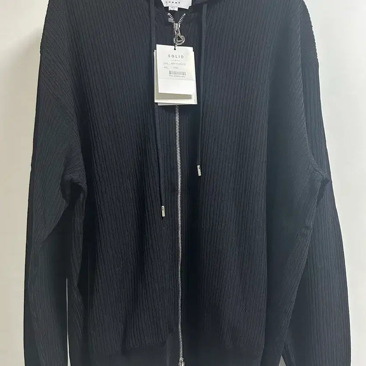 [BUNJANG] Solid Homme 26SS Black Wrinkle Hooded Zip-Up Jacket / [52] 솔옴 26SS 블랙 크링클 후드 집업 자켓