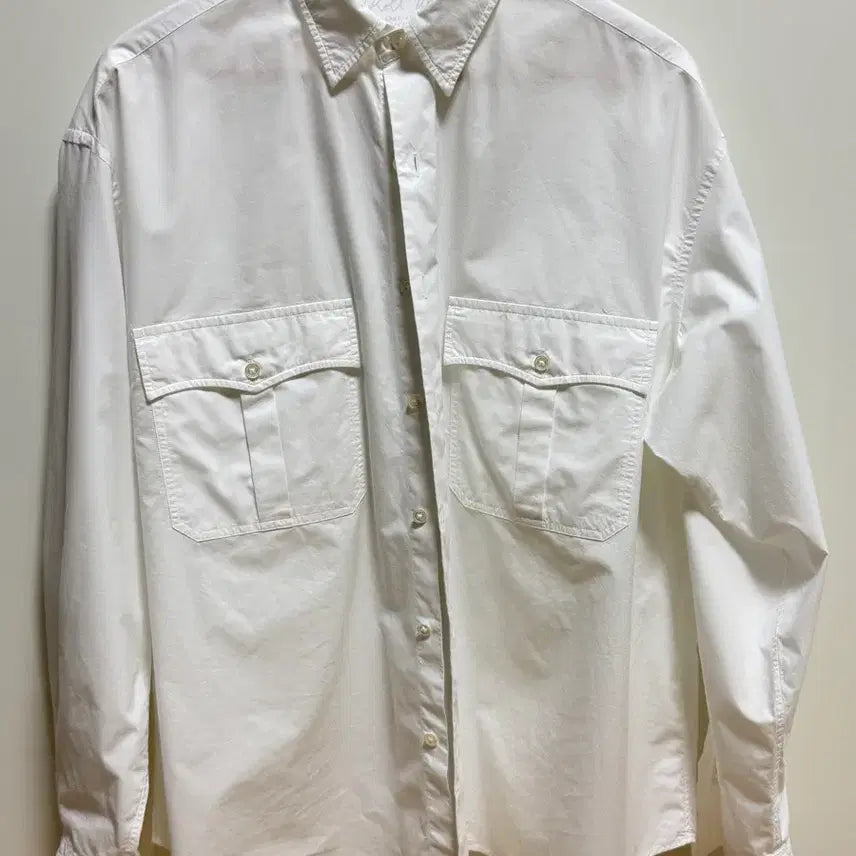 [BUNJANG] Porter Classic Roll-Up Shirt White M / 포터클래식 롤업 셔츠 화이트 M사이즈