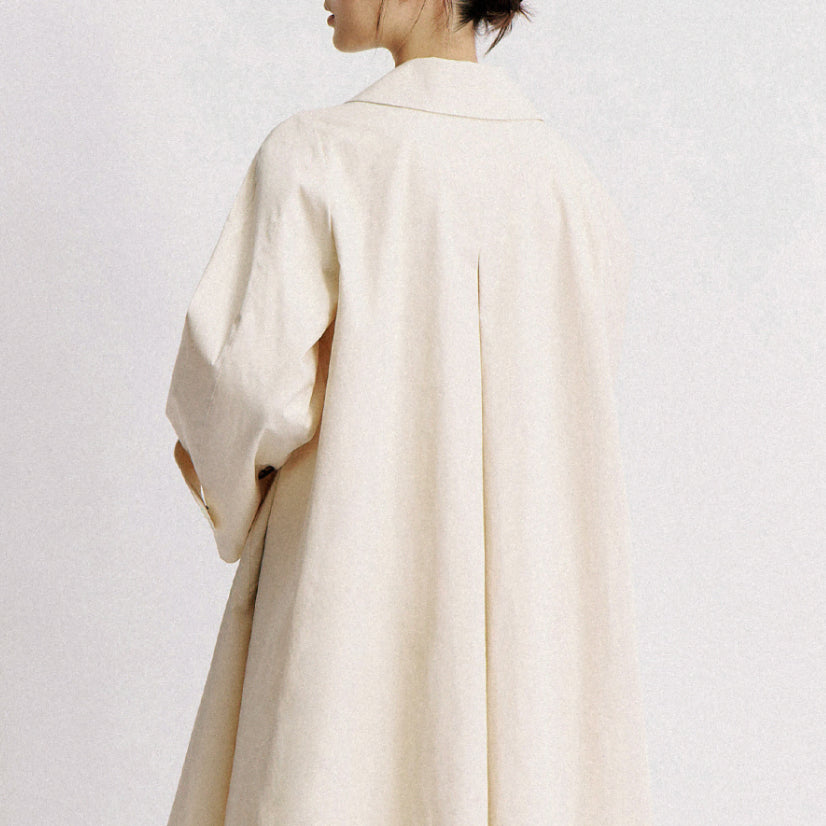 [BUNJANG] Around You Linehaft Trench Coat Cream Beige / 어라운드율 라인하프트렌치코트 크림베이지 프리 새상품