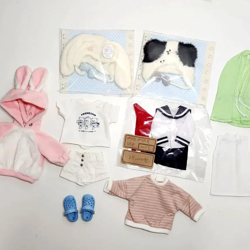 [BUNJANG] BJD 1/6 USD Casual Clothing &amp; Accessories Bundle Set / 구관 usd 의상 모자 옷 물품 일괄 구체관절인형 유딩 bjd 1/6