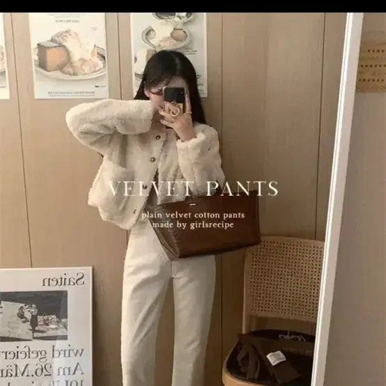 [BUNJANG] Sore Made Plain Velvet Cotton Pants (Petite Version) / [소레made] 키작녀 플레인 벨벳 코튼 팬츠 pt (아담.ver)