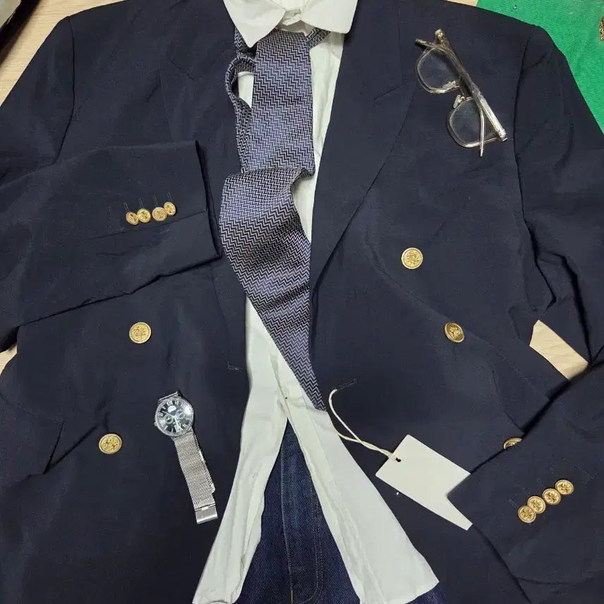 [BUNJANG] Zara Gold Button Peak Lapel Blazer Jacket / (새상품)ZARA 금장 블레이저 자켓 자라 수트