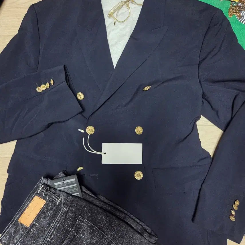 [BUNJANG] Zara Gold Button Peak Lapel Blazer Jacket / (새상품)ZARA 금장 블레이저 자켓 자라 수트