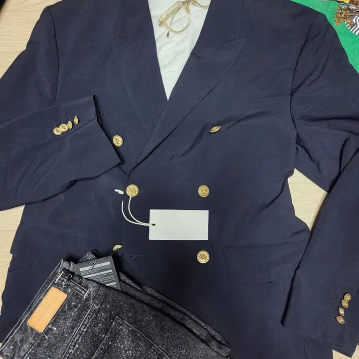 [BUNJANG] Zara Gold Button Peak Lapel Blazer Jacket / (새상품)ZARA 금장 블레이저 자켓 자라 수트