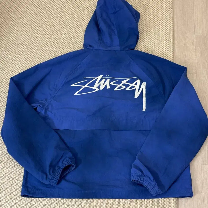 [BUNJANG] Stussy Wave Dyed Beach Shell Jacket Ultramarine Windbreaker / 스투시 웨이브 다이 비치 쉘 자켓 울트라마린 바람막이