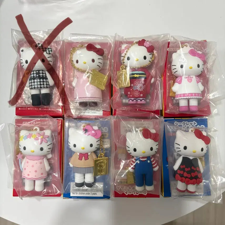 [BUNJANG] Sanrio Hello Kitty 50th Anniversary Tokyo Exhibition Figure Keyring / 산리오 헬로키티 50주년 도쿄전시회 피규어 키링 고전키티 기모노키티
