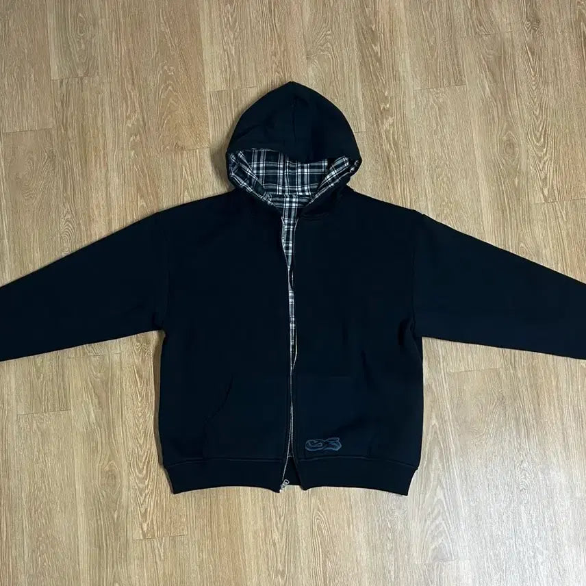 [BUNJANG] Yardsale Reversible Flannel Hoodie Green / Yardsale reversible flannel hoodie green