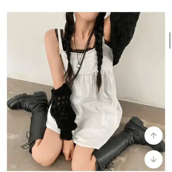 [BUNJANG] Ablley Mini White Dress / 에이블리 미니 화이트 원피스