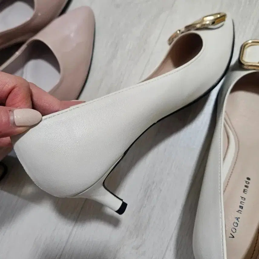 [BUNJANG] BOGA Handmade Shoes Ivory Pumps 5cm Cubic Embellishment / 수제화 보가구두 5센티 강자매미소페텐디무크 듀엘지컷에고이스트