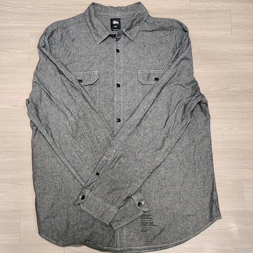 [BUNJANG] Stussy Pocket T-Shirt Grey XL / 스투시 포켓 셔츠 그레이 Xl