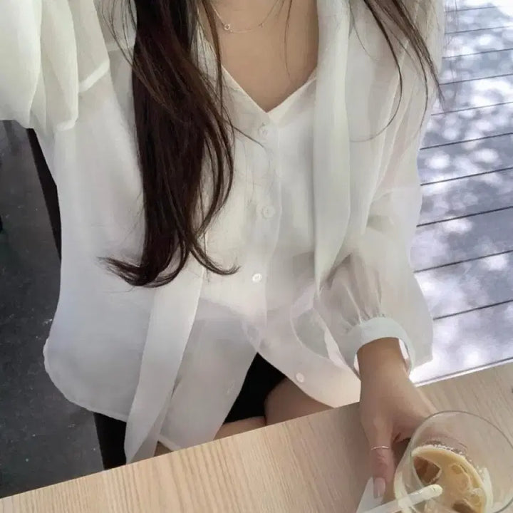 [BUNJANG] Leeds Sally Tie Blouse Ivory / Leeds 리즈 sally 샐리 타이 블라우스 아이보리 더위시