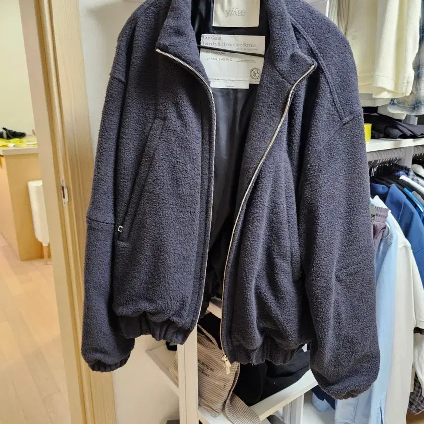 [BUNJANG] IE High Neck Fleece Blouson Jacket (M) / 이에 하이넥 플리스 블루종 자켓(M)