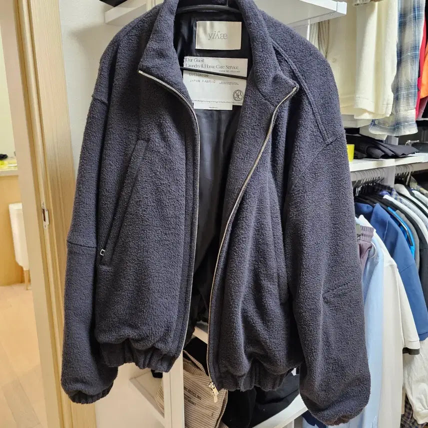 [BUNJANG] IE High Neck Fleece Blouson Jacket (M) / 이에 하이넥 플리스 블루종 자켓(M)