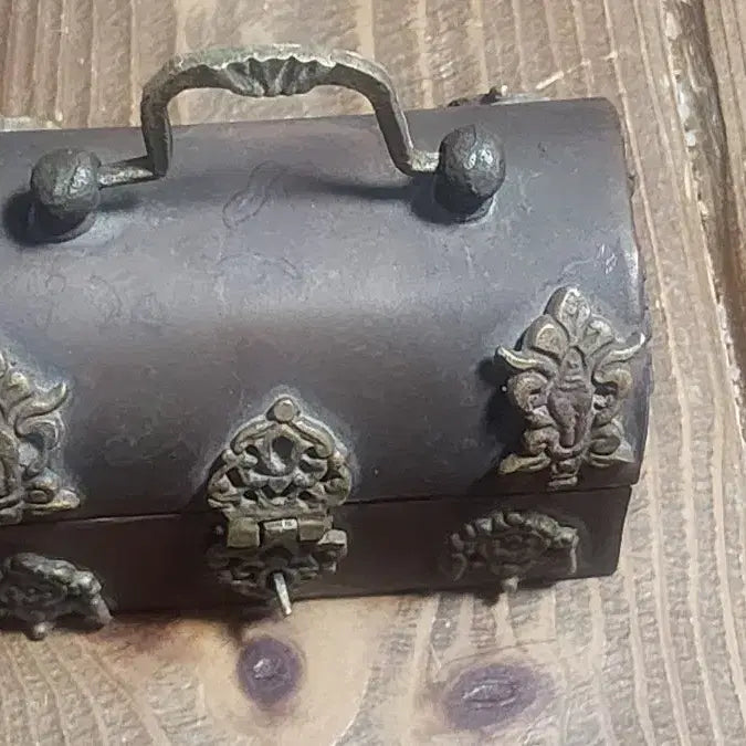 [BUNJANG] Vintage Copper Jewelry Box Mini Bag / 빈티지 구리 보석함 브라운 미니 가방
