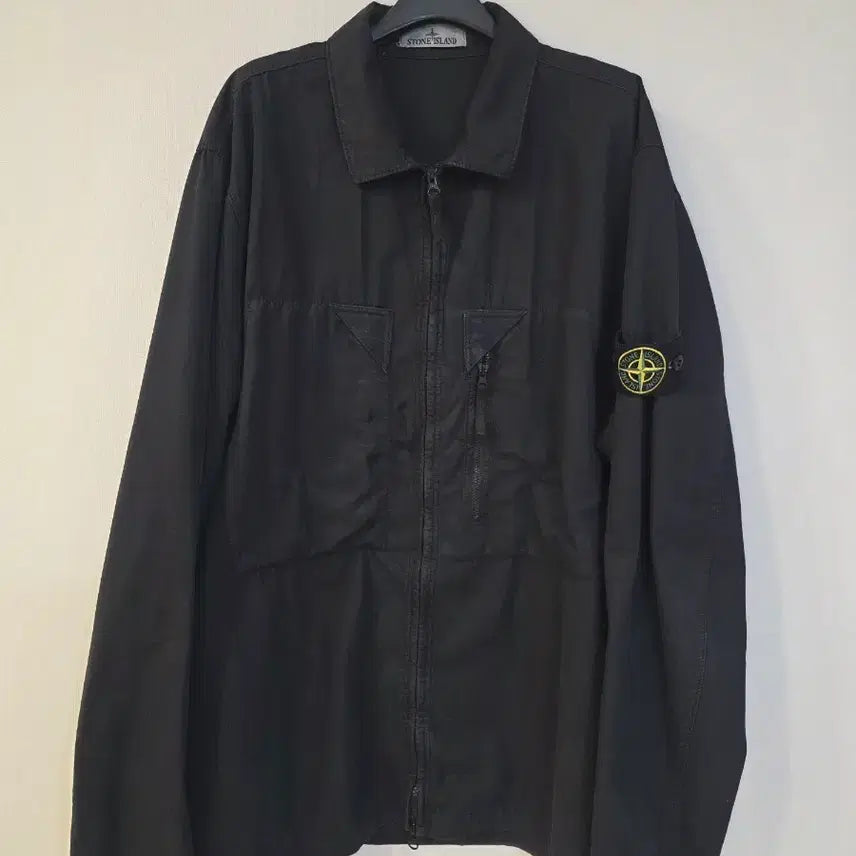 [BUNJANG] Stone Island Old Effect Overshirt Black XXL / 스톤스톤아일랜드 올드이펙트 오버셔츠 블랙 XXL