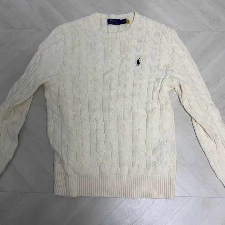 [BUNJANG] Polo Ralph Lauren Cable Knit Sweater (Ivory) / 폴로 랄프로렌 꽈배기 니트 판매 (아이보리)