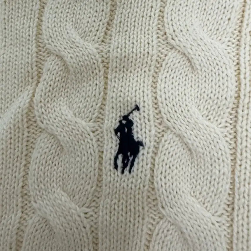 [BUNJANG] Polo Ralph Lauren Cable Knit Sweater (Ivory) / 폴로 랄프로렌 꽈배기 니트 판매 (아이보리)
