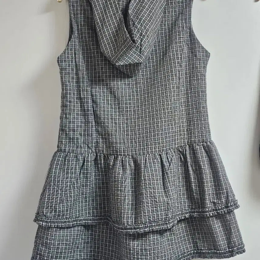[BUNJANG] Duomio Check Mini Hooded Dress (Black) / 뚜오미오 체크 미니 후디드 드레스 (블랙 / 품절 상품)