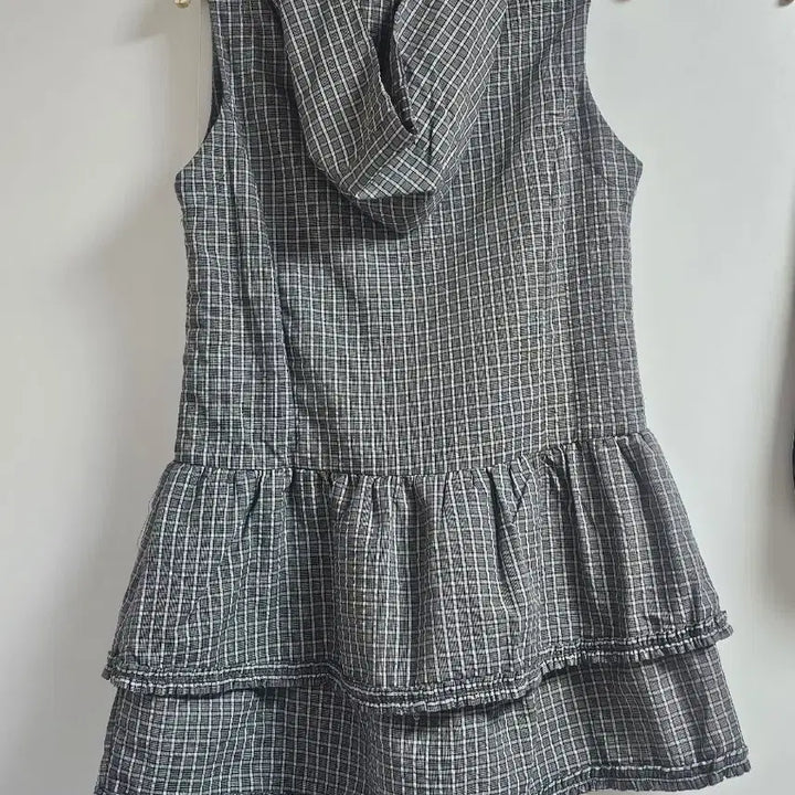 [BUNJANG] Duomio Check Mini Hooded Dress (Black) / 뚜오미오 체크 미니 후디드 드레스 (블랙 / 품절 상품)