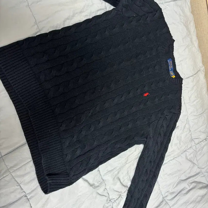 [BUNJANG] Polo Ralph Lauren Cable Knit Sweater S / ((정품))폴로 랄프로렌 꽈배기 니트 s