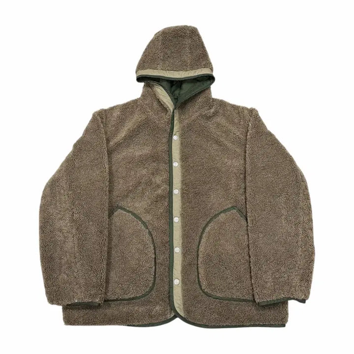 [BUNJANG] 45RPM Reversible Hooded Jacket Brown Khaki Size 3 / 45RPM 리버서블 양면 후드 자켓 브라운 카키 3