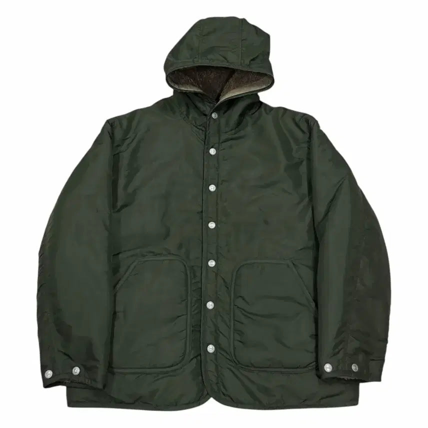 [BUNJANG] 45RPM Reversible Hooded Jacket Brown Khaki Size 3 / 45RPM 리버서블 양면 후드 자켓 브라운 카키 3