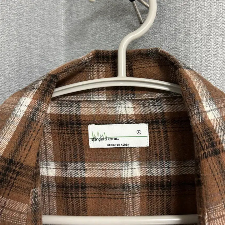 [BUNJANG] 110 Standard Error Check Shirt Brown XXL / 110 스탠다드 에러 체크 남방 브라운 셔츠 2XL XXL
