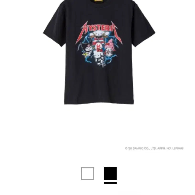 [BUNJANG] Hysteric Glamour Sanrio Collaboration Band T-Shirt / 히스테릭글래머 산리오 밴드티셔츠