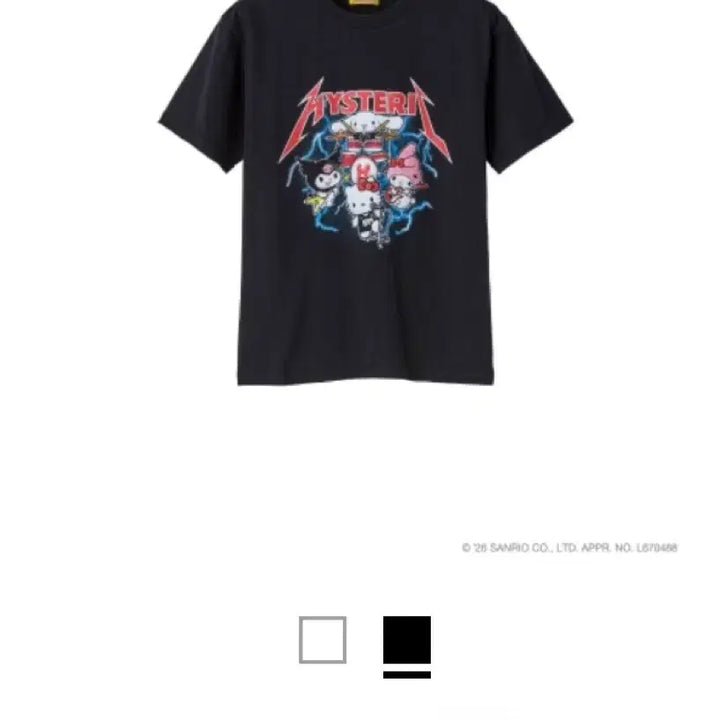 [BUNJANG] Hysteric Glamour Sanrio Collaboration Band T-Shirt / 히스테릭글래머 산리오 밴드티셔츠