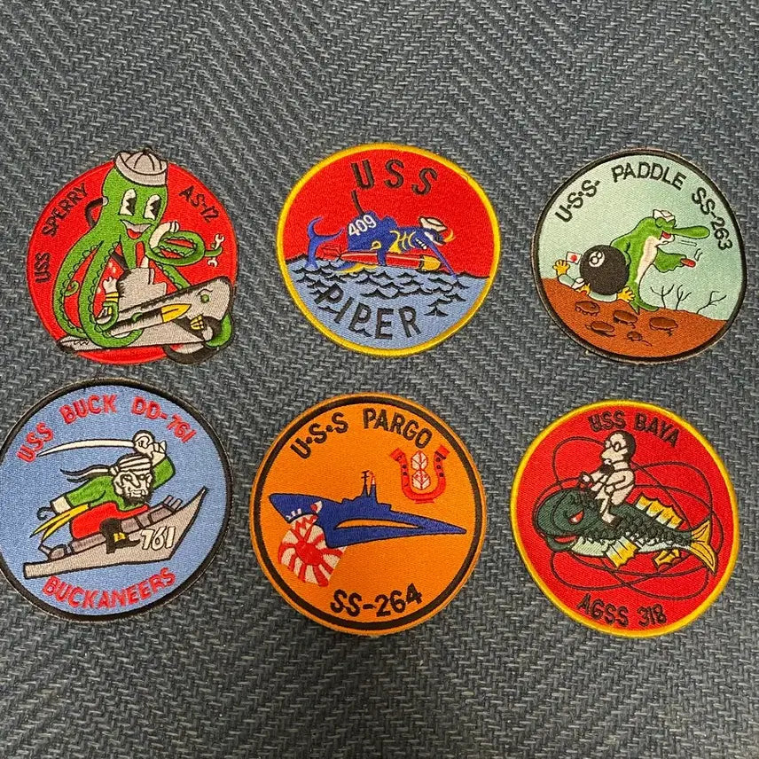 [BUNJANG] WWII US Navy Submarine &amp; Surface Ship Wappen Set / 2차 세계대전 미해군 잠수함, 수상함 와펜