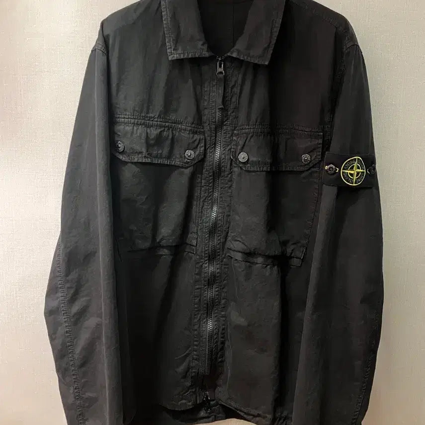 [BUNJANG] Stone Island Garment Dyed Shirt Jacket Black / 스톤아일랜드 가먼트다잉 셔츠자켓 블랙