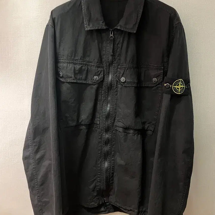 [BUNJANG] Stone Island Garment Dyed Shirt Jacket Black / 스톤아일랜드 가먼트다잉 셔츠자켓 블랙