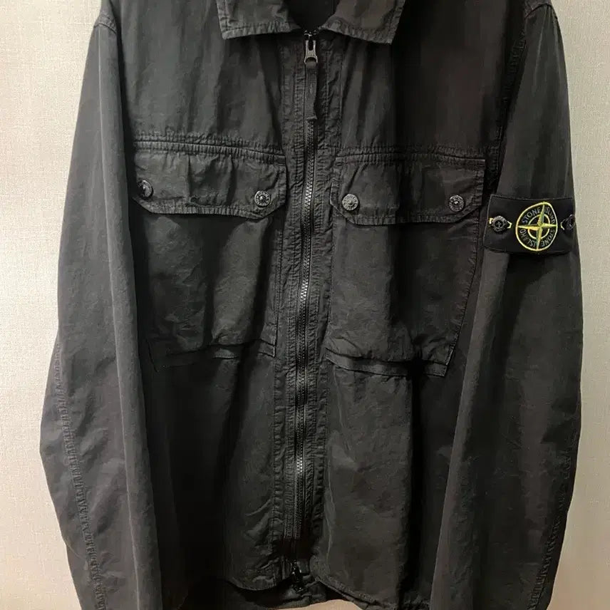 [BUNJANG] Stone Island Garment Dyed Shirt Jacket Black / 스톤아일랜드 가먼트다잉 셔츠자켓 블랙